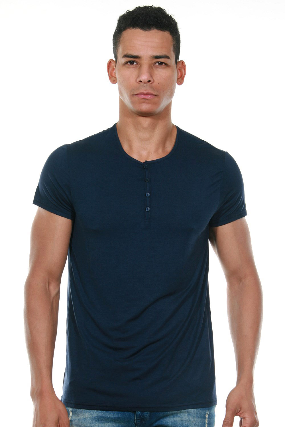 DOREANSE T-Shirt Knopfleiste auf oboy.de