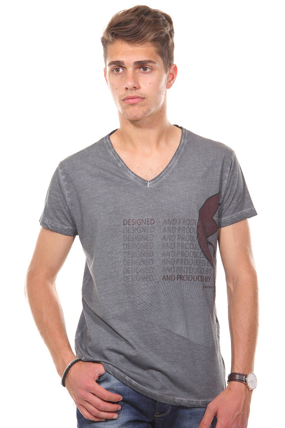 JENERIC T-Shirt V-Ausschnitt regular fit auf oboy.de