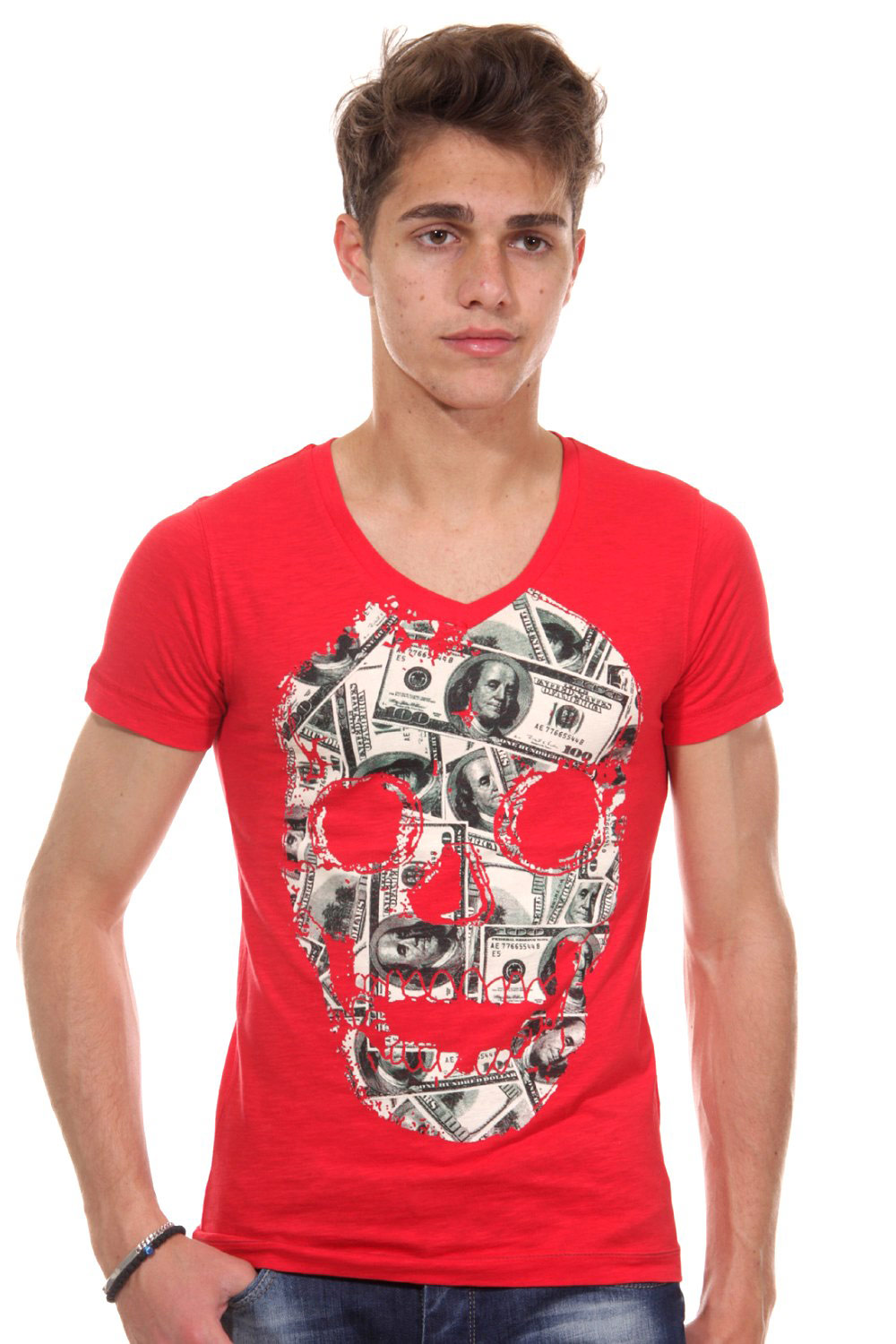 R-NEAL T-Shirt V-Ausschnitt slim fit auf oboy.de