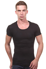 DOREANSE Ripp T-Shirt Rundhals slim fit auf oboy.de